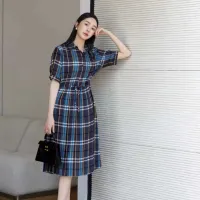 $85.00 USD Burberry Dresses Short Sleeved For Women #1458861