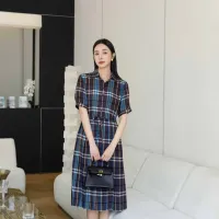 $85.00 USD Burberry Dresses Short Sleeved For Women #1458861