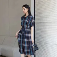 $85.00 USD Burberry Dresses Short Sleeved For Women #1458861