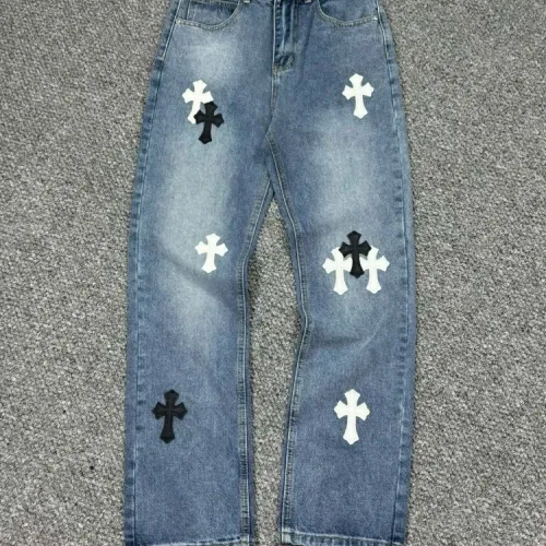 Replica Chrome Hearts Jeans For Men #1459322 $60.00 USD for Wholesale