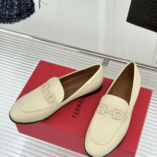 Replica Salvatore Ferragamo Leather Shoes For Women #1461912 $112.00 USD for Wholesale