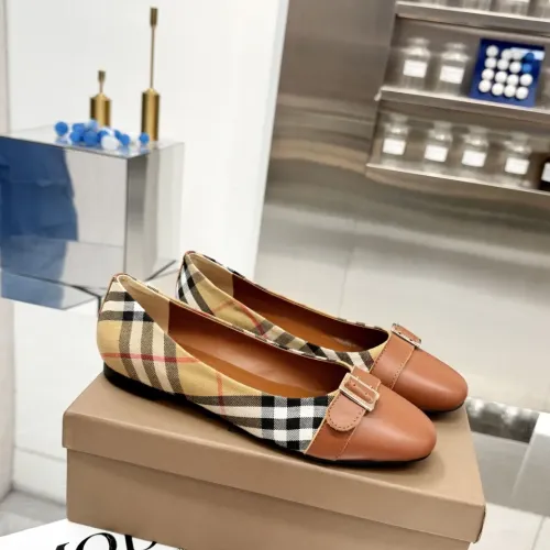 Replica Burberry Flat Shoes For Women #1462845 $85.00 USD for Wholesale