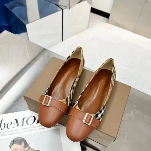 Replica Burberry Flat Shoes For Women #1462845 $85.00 USD for Wholesale
