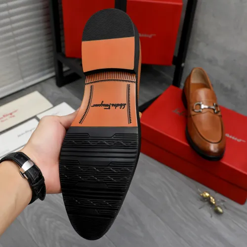 Replica Salvatore Ferragamo Leather Shoes For Men #1463283 $85.00 USD for Wholesale