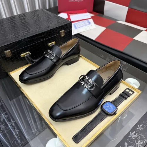 Replica Salvatore Ferragamo Leather Shoes For Men #1463614 $108.00 USD for Wholesale