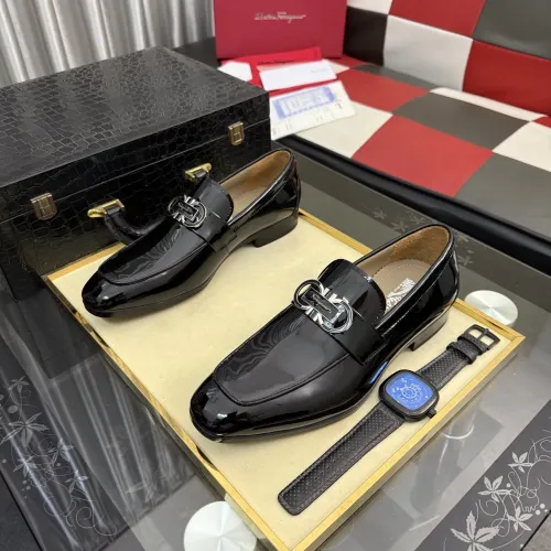 Replica Salvatore Ferragamo Leather Shoes For Men #1463617 $108.00 USD for Wholesale