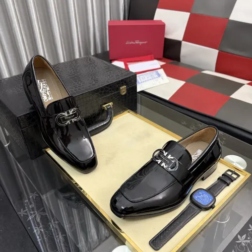 Replica Salvatore Ferragamo Leather Shoes For Men #1463617 $108.00 USD for Wholesale