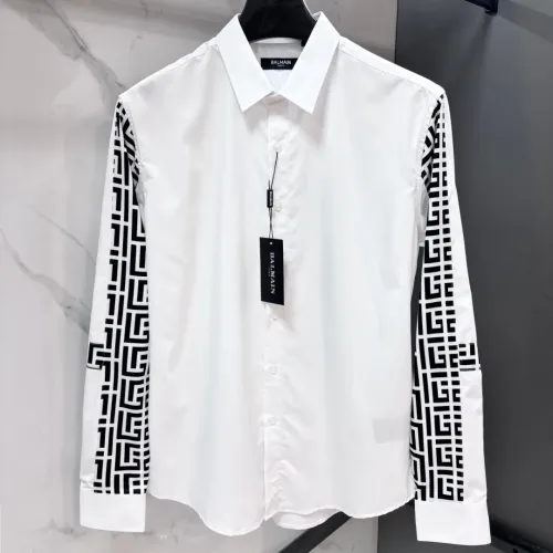 Balmain Shirts Long Sleeved For Men #1470071