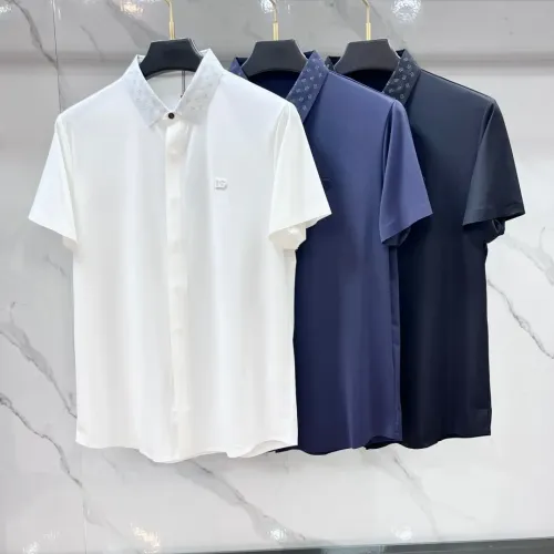 Replica Dolce & Gabbana D&G Shirts Short Sleeved For Men #1470122 $76.00 USD for Wholesale