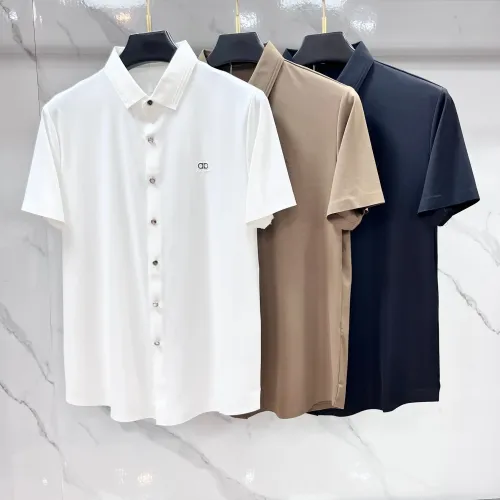 Replica Salvatore Ferragamo Shirts Short Sleeved For Men #1470125 $76.00 USD for Wholesale