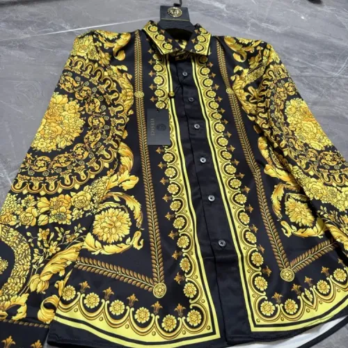 Replica Versace Shirts Long Sleeved For Men #1470346 $64.00 USD for Wholesale