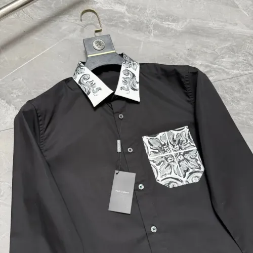 Replica Dolce & Gabbana D&G Shirts Long Sleeved For Men #1470394 $72.00 USD for Wholesale
