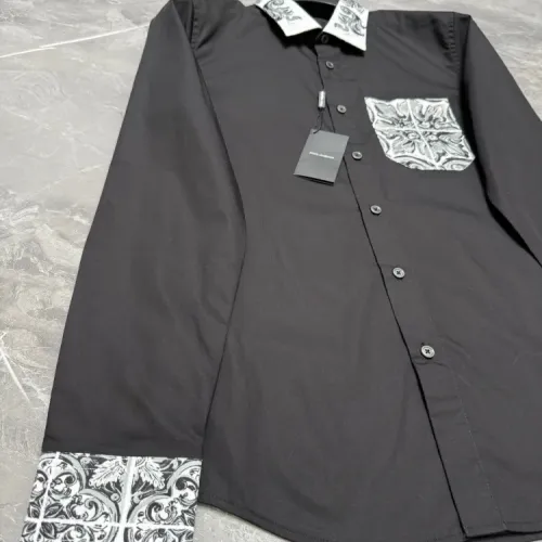 Replica Dolce & Gabbana D&G Shirts Long Sleeved For Men #1470394 $72.00 USD for Wholesale