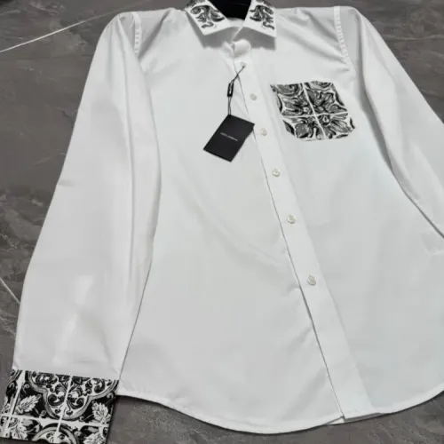 Replica Dolce & Gabbana D&G Shirts Long Sleeved For Men #1470395 $72.00 USD for Wholesale