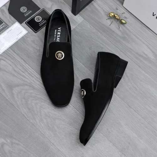 Replica Versace Leather Shoes For Men #1470800 $92.00 USD for Wholesale