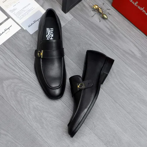 Replica Salvatore Ferragamo Leather Shoes For Men #1471061 $96.00 USD for Wholesale