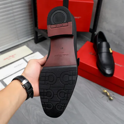 Replica Salvatore Ferragamo Leather Shoes For Men #1471061 $96.00 USD for Wholesale