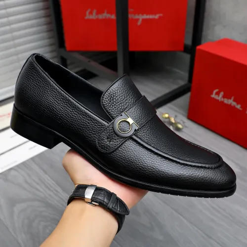 Replica Salvatore Ferragamo Leather Shoes For Men #1471062 $96.00 USD for Wholesale