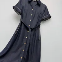 $135.00 USD Burberry Dresses Short Sleeved For Women #1472296