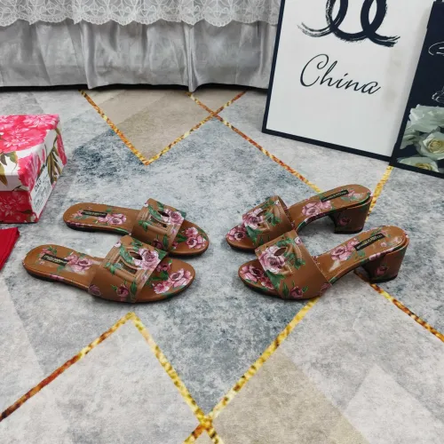 Replica Dolce & Gabbana D&G Slippers For Women #1472833 $135.00 USD for Wholesale