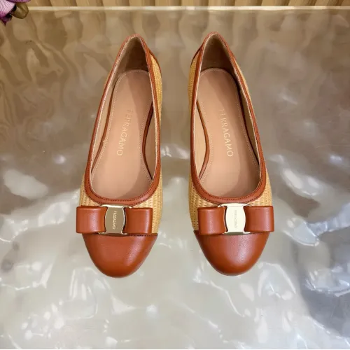 Replica Salvatore Ferragamo Flat Shoes For Women #1472993 $102.00 USD for Wholesale