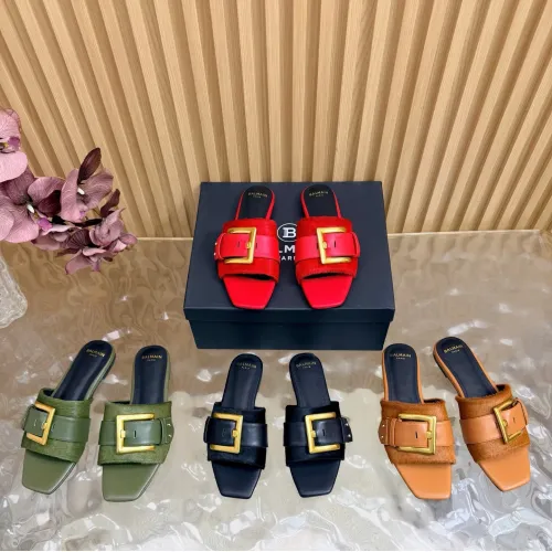 Replica Balmain Slippers For Women #1474875 $118.00 USD for Wholesale