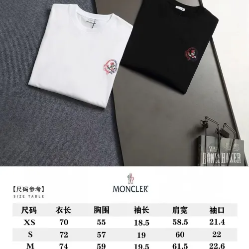 Replica Moncler T-Shirts Short Sleeved For Unisex #1475740 $40.00 USD for Wholesale
