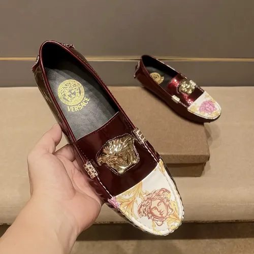 Replica Versace Leather Shoes For Men #1480564 $76.00 USD for Wholesale