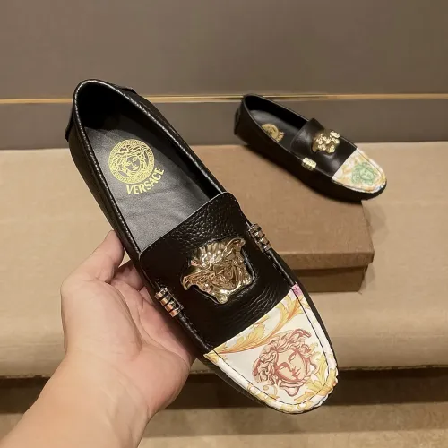 Replica Versace Leather Shoes For Men #1480566 $80.00 USD for Wholesale