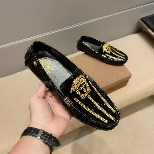 Replica Versace Leather Shoes For Men #1480568 $76.00 USD for Wholesale