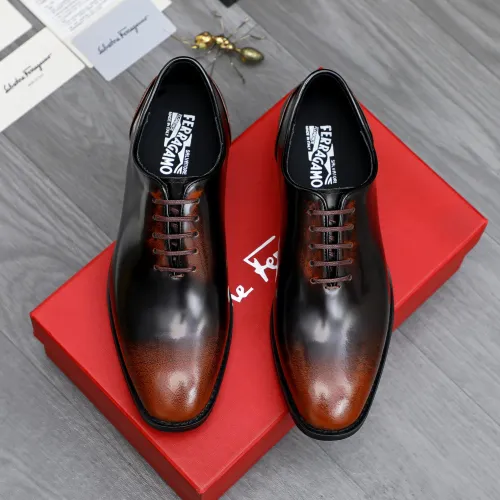 Replica Salvatore Ferragamo Leather Shoes For Men #1480635 $92.00 USD for Wholesale