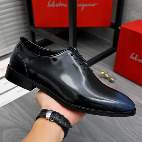 Replica Salvatore Ferragamo Leather Shoes For Men #1480637 $92.00 USD for Wholesale