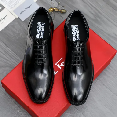 Replica Salvatore Ferragamo Leather Shoes For Men #1480638 $92.00 USD for Wholesale