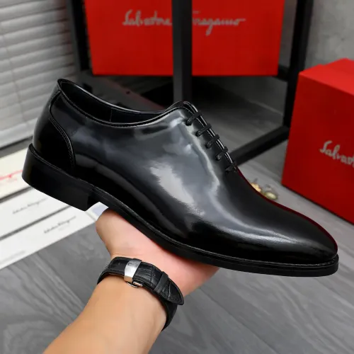 Replica Salvatore Ferragamo Leather Shoes For Men #1480638 $92.00 USD for Wholesale