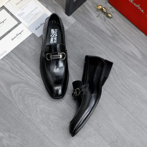 Replica Salvatore Ferragamo Leather Shoes For Men #1480642 $92.00 USD for Wholesale