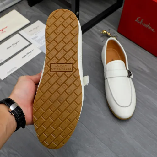 Replica Salvatore Ferragamo Leather Shoes For Men #1480643 $85.00 USD for Wholesale