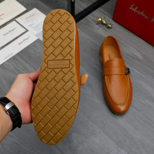 Replica Salvatore Ferragamo Leather Shoes For Men #1480644 $85.00 USD for Wholesale