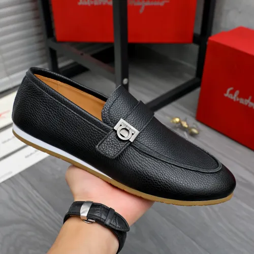 Replica Salvatore Ferragamo Leather Shoes For Men #1480646 $85.00 USD for Wholesale