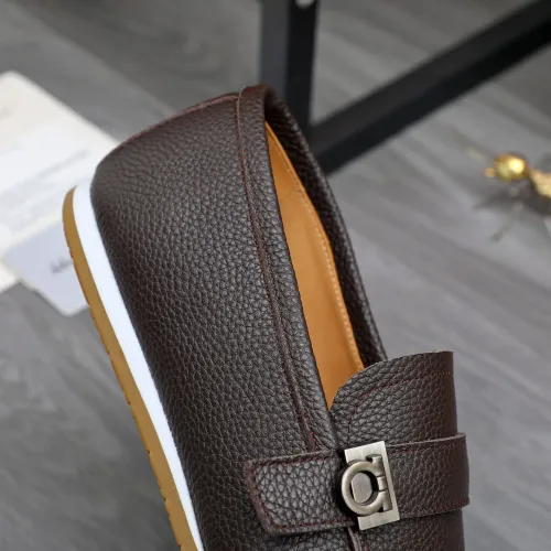 Replica Salvatore Ferragamo Leather Shoes For Men #1480647 $85.00 USD for Wholesale