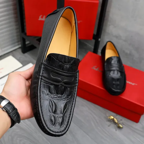 Replica Salvatore Ferragamo Leather Shoes For Men #1480649 $72.00 USD for Wholesale