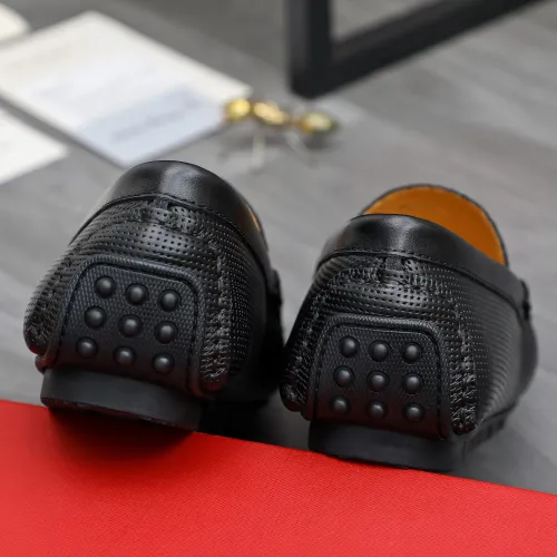 Replica Salvatore Ferragamo Leather Shoes For Men #1480650 $72.00 USD for Wholesale