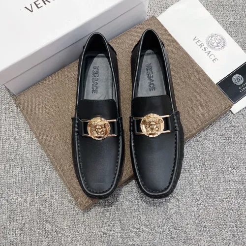 Replica Versace Leather Shoes For Men #1480855 $85.00 USD for Wholesale