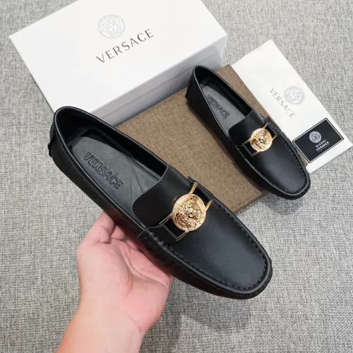 Replica Versace Leather Shoes For Men #1480855 $85.00 USD for Wholesale