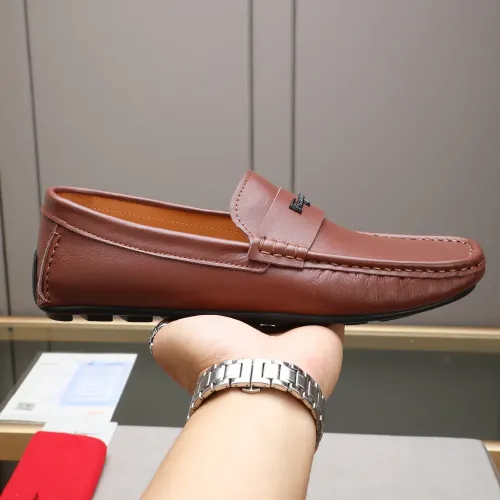 Replica Salvatore Ferragamo Leather Shoes For Men #1480918 $80.00 USD for Wholesale