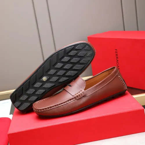Replica Salvatore Ferragamo Leather Shoes For Men #1480918 $80.00 USD for Wholesale