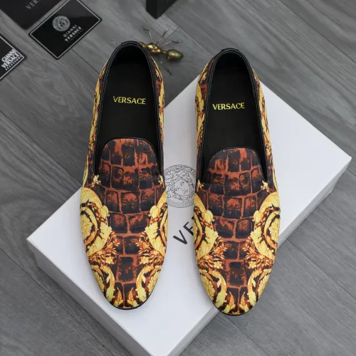 Replica Versace Leather Shoes For Men #1480950 $85.00 USD for Wholesale