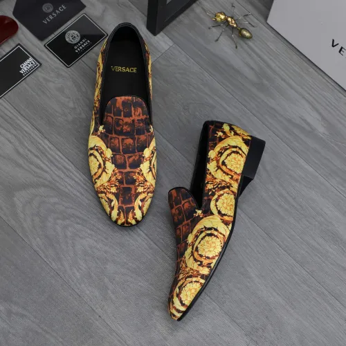 Replica Versace Leather Shoes For Men #1480950 $85.00 USD for Wholesale