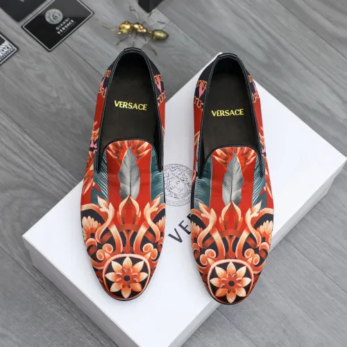 Replica Versace Leather Shoes For Men #1480951 $85.00 USD for Wholesale