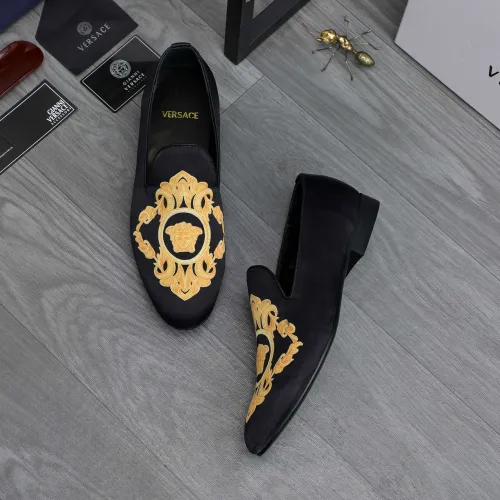 Replica Versace Leather Shoes For Men #1480954 $85.00 USD for Wholesale