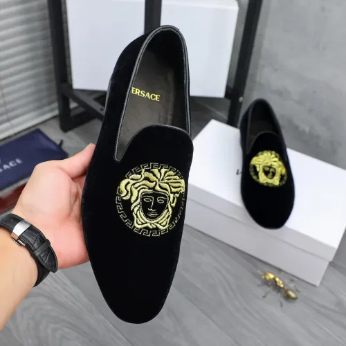 Replica Versace Leather Shoes For Men #1480956 $85.00 USD for Wholesale